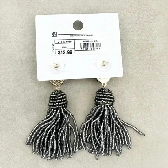 NWT Sugarfix by Baublebar Silver Beaded Drop Earrings 19 - Picture 2 of 2